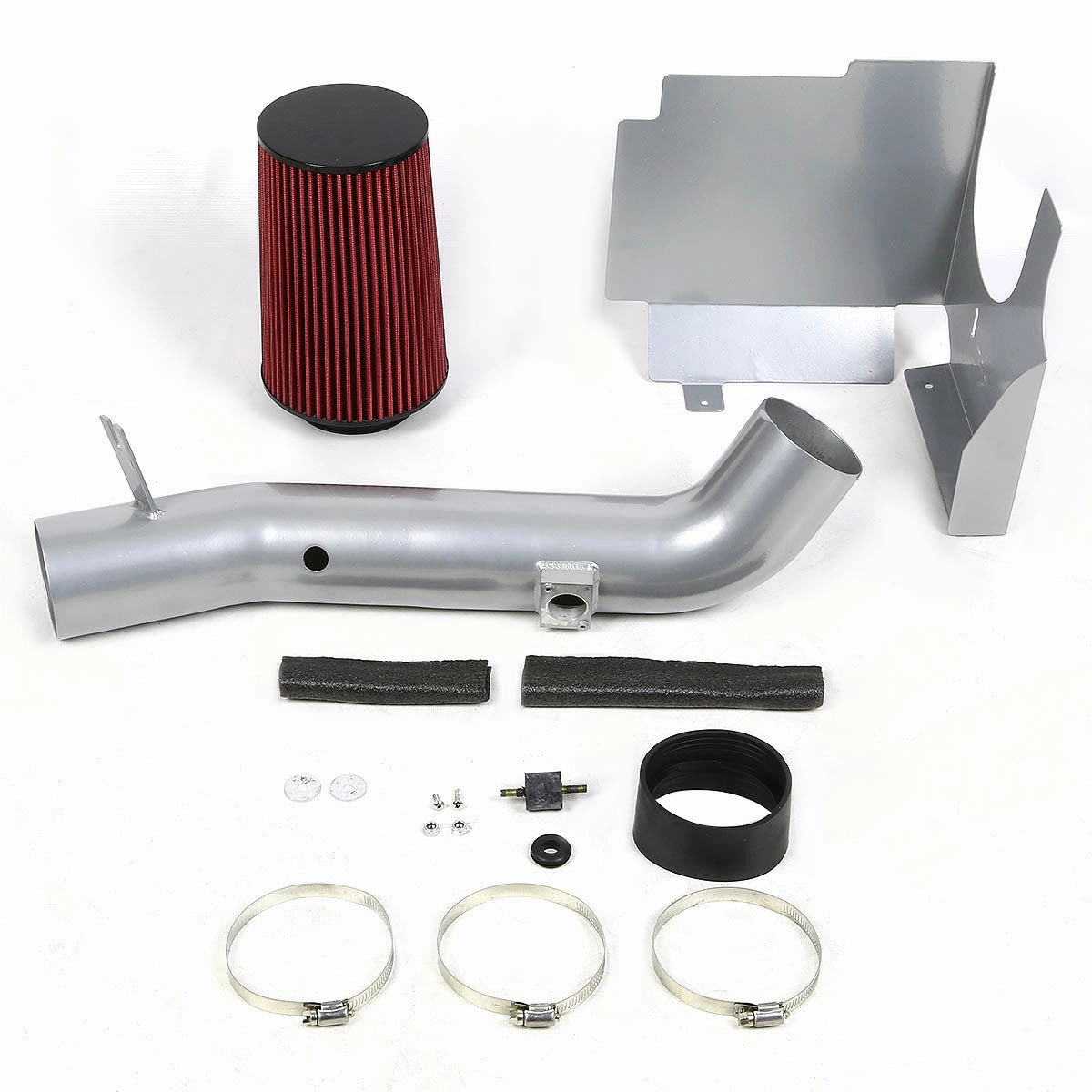 01-04 Chevy Silverado GMC Sierra 6.6L Diesel Aluminum Cold Air Intake w/Heat Shield Filter