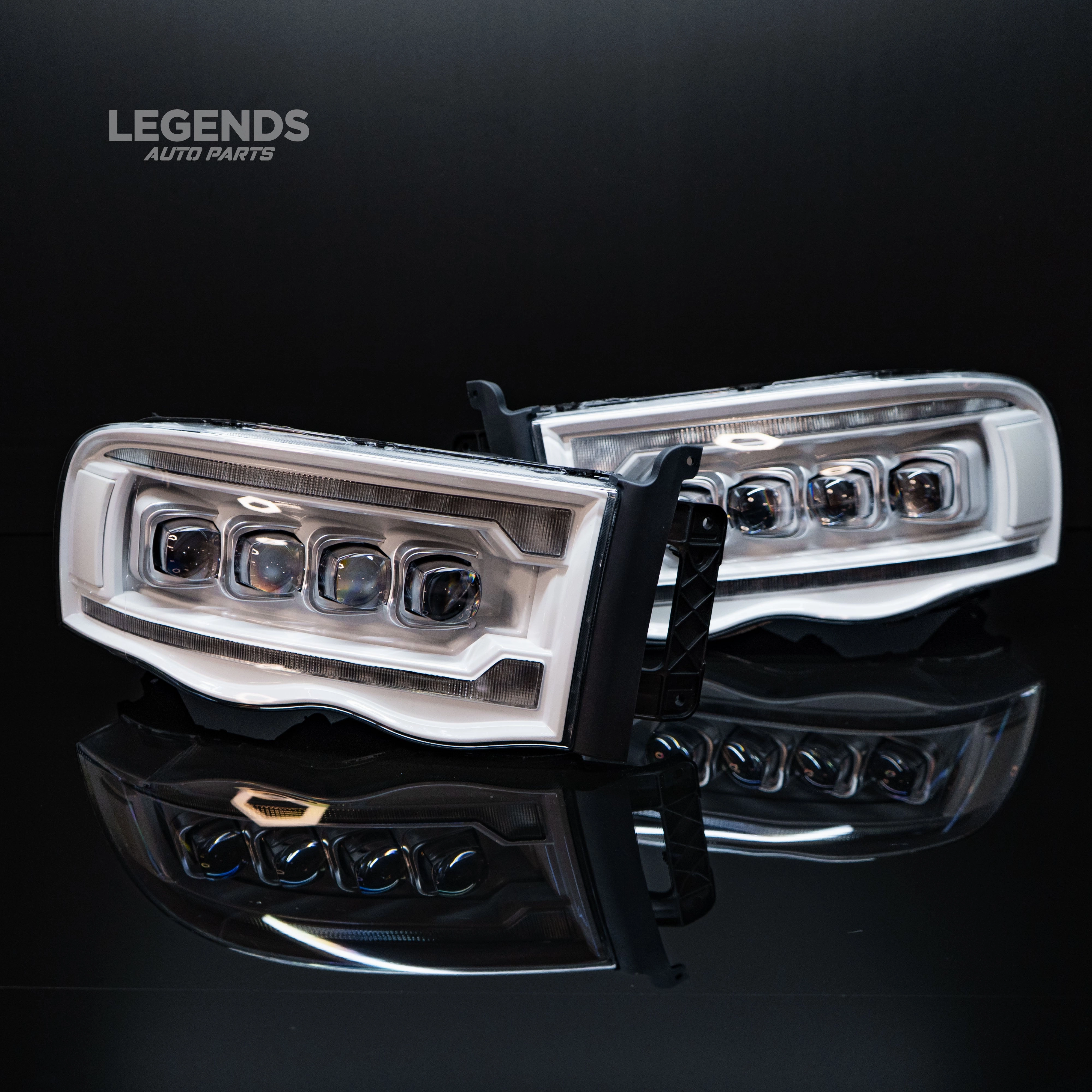 02-05 Dodge Ram NOVA-Series LED Projector Headlights Black