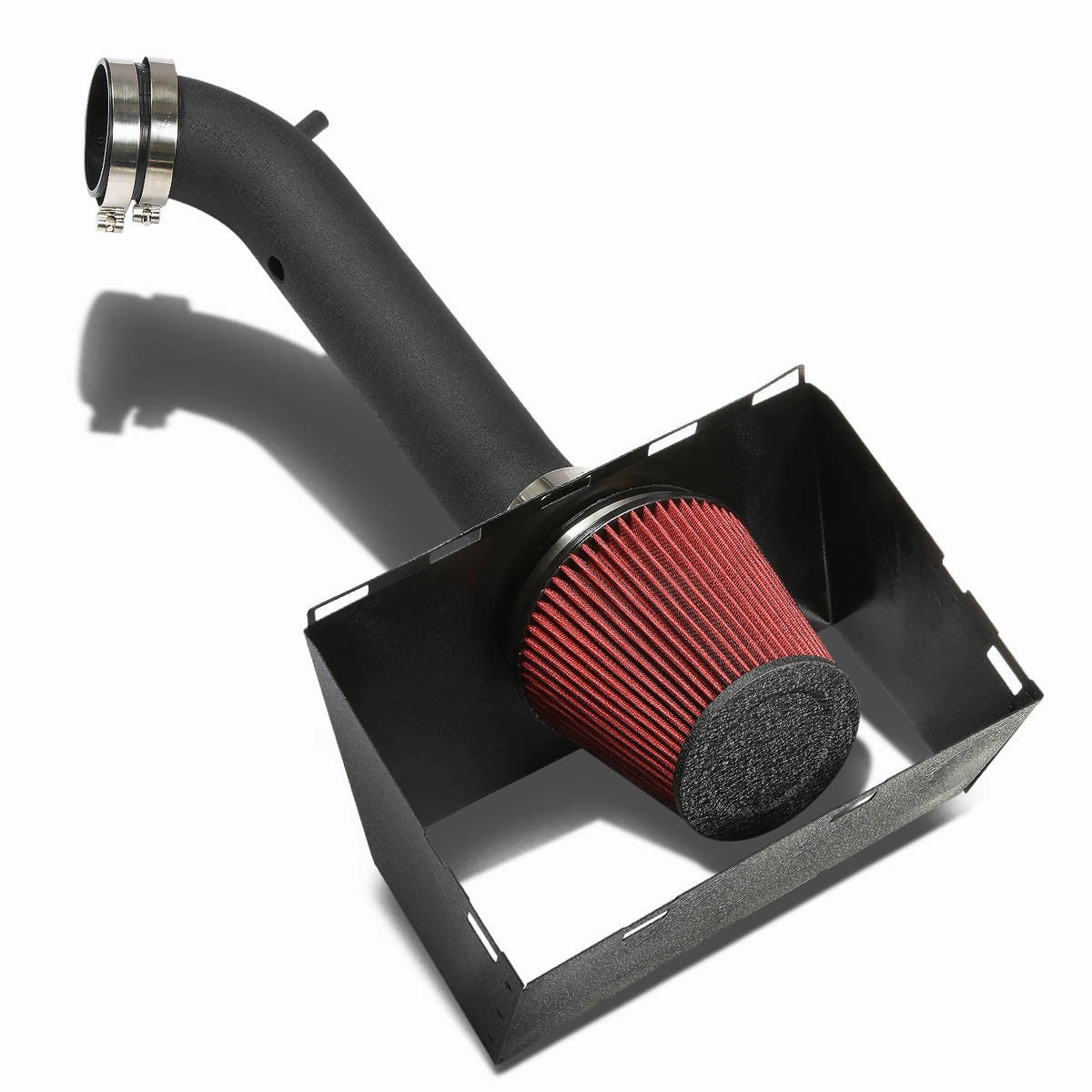 02-08 Dodge Ram 1500 2500 3500 4.7L 5.7L Black Cold Air Intake w/Heat Shield Filter
