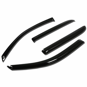 02-09 Ascender Trailblazer Envoy Wind Deflectors Window Visors Vent Rain Guard - Smoked - Acrylic - 4 Pcs