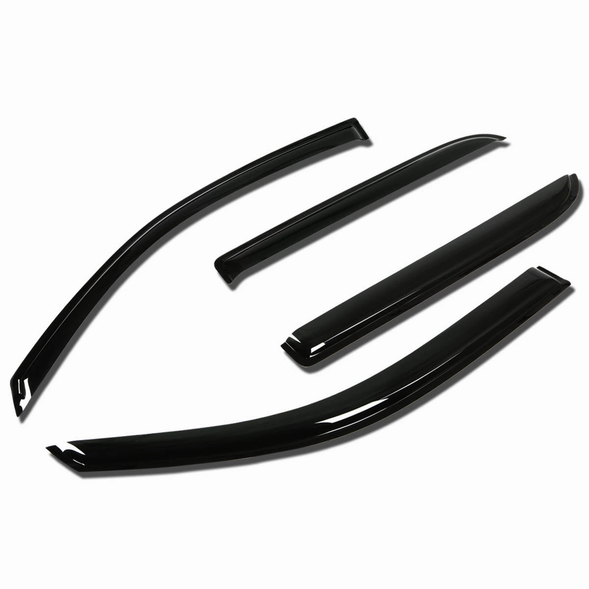 02-09 Ascender Trailblazer Envoy Wind Deflectors Window Visors Vent Rain Guard - Smoked - Acrylic - 4 Pcs