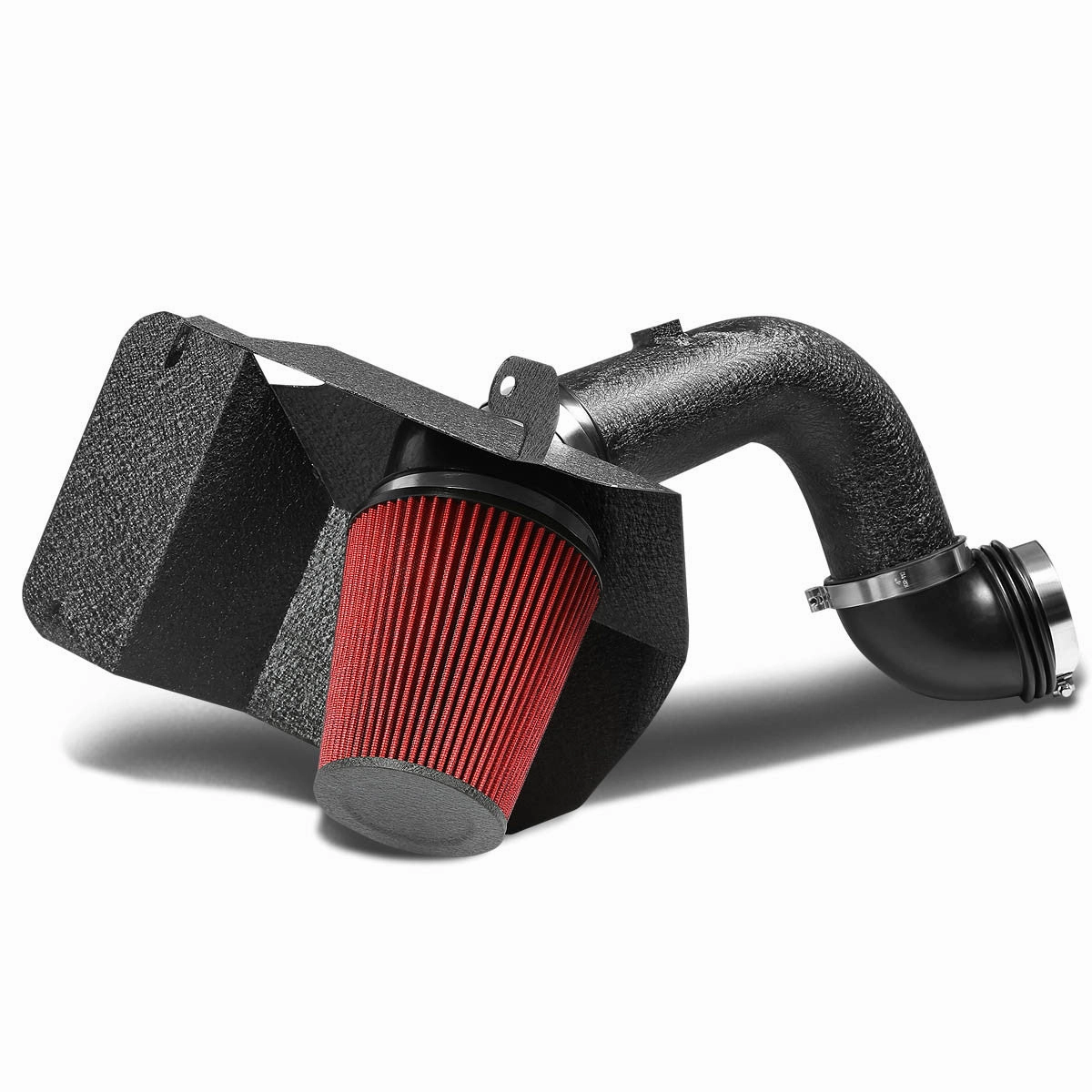 03-07 Dodge Ram 2500 3500 5.9L l6 Black Cold Air Intake w/Heat Shield Cone Filter