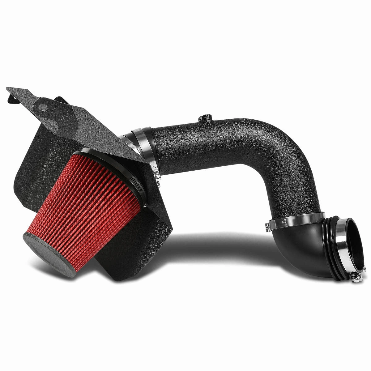 03-07 Dodge Ram 2500 3500 5.9L l6 Black Cold Air Intake w/Heat Shield Cone Filter