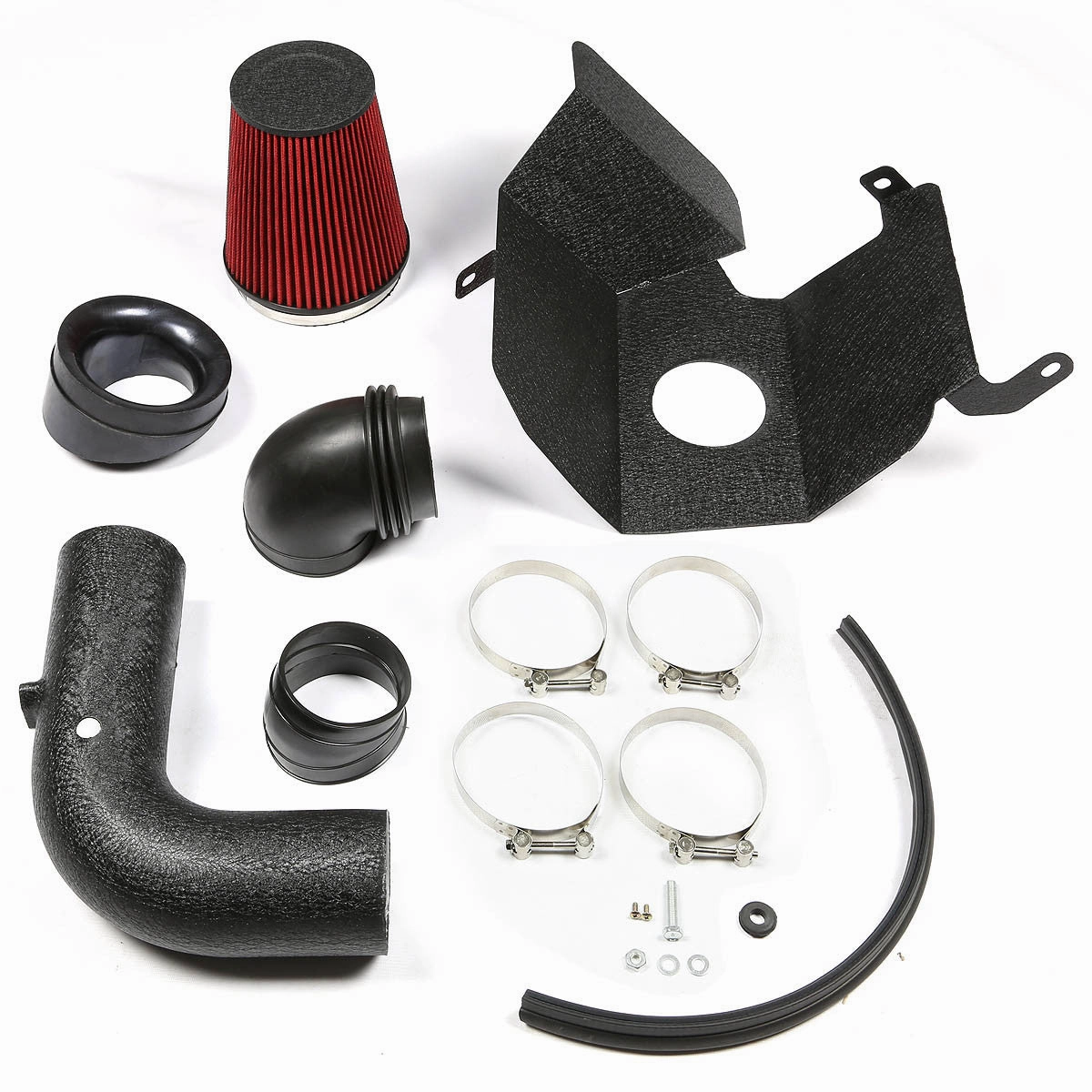 03-07 Dodge Ram 2500 3500 5.9L l6 Black Cold Air Intake w/Heat Shield Cone Filter