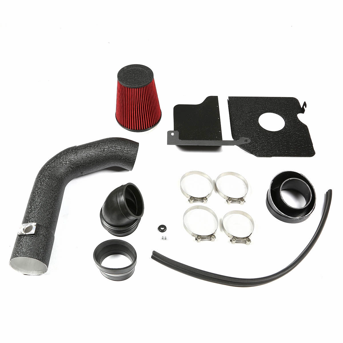 04-05 Chevy Silverado GMC Sierra 6.6L Diesel Black Cold Air Intake w/Heat Shield Filter
