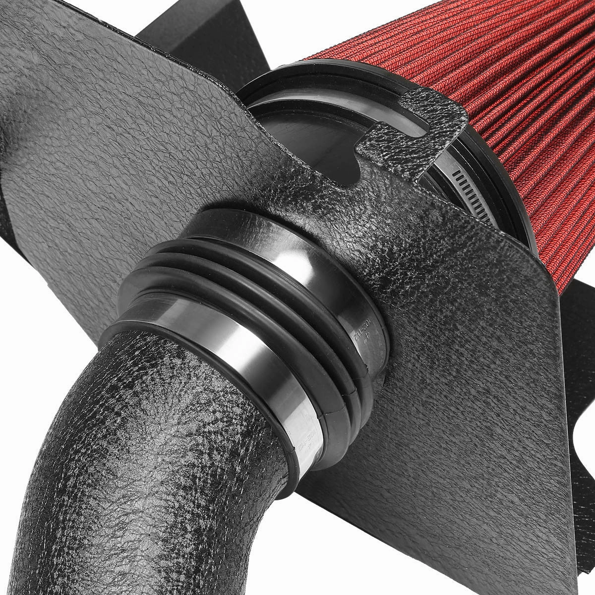 04-05 Chevy Silverado GMC Sierra 6.6L Diesel Black Cold Air Intake w/Heat Shield Filter