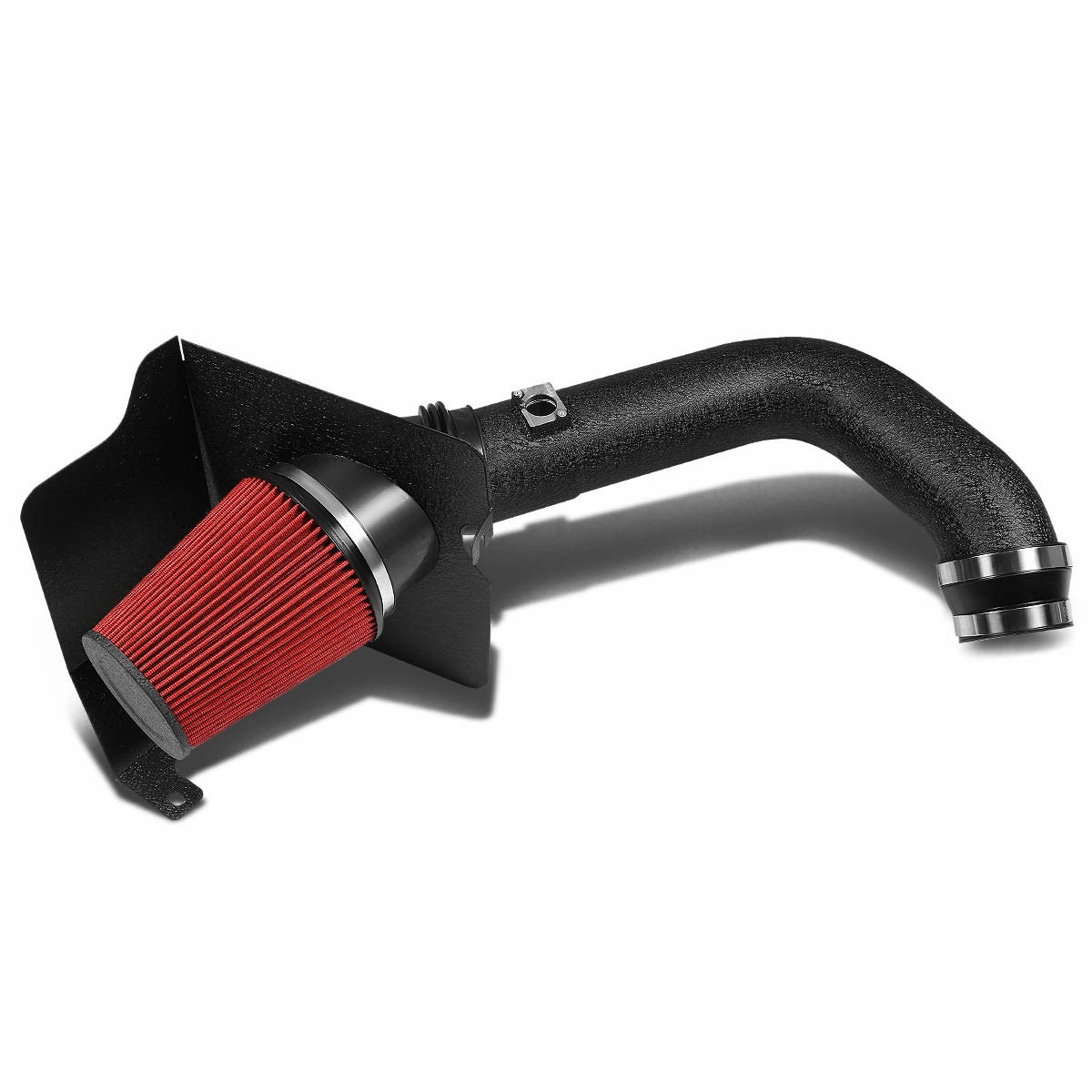 04-05 Chevy Silverado GMC Sierra 6.6L Diesel Black Cold Air Intake w/Heat Shield Filter