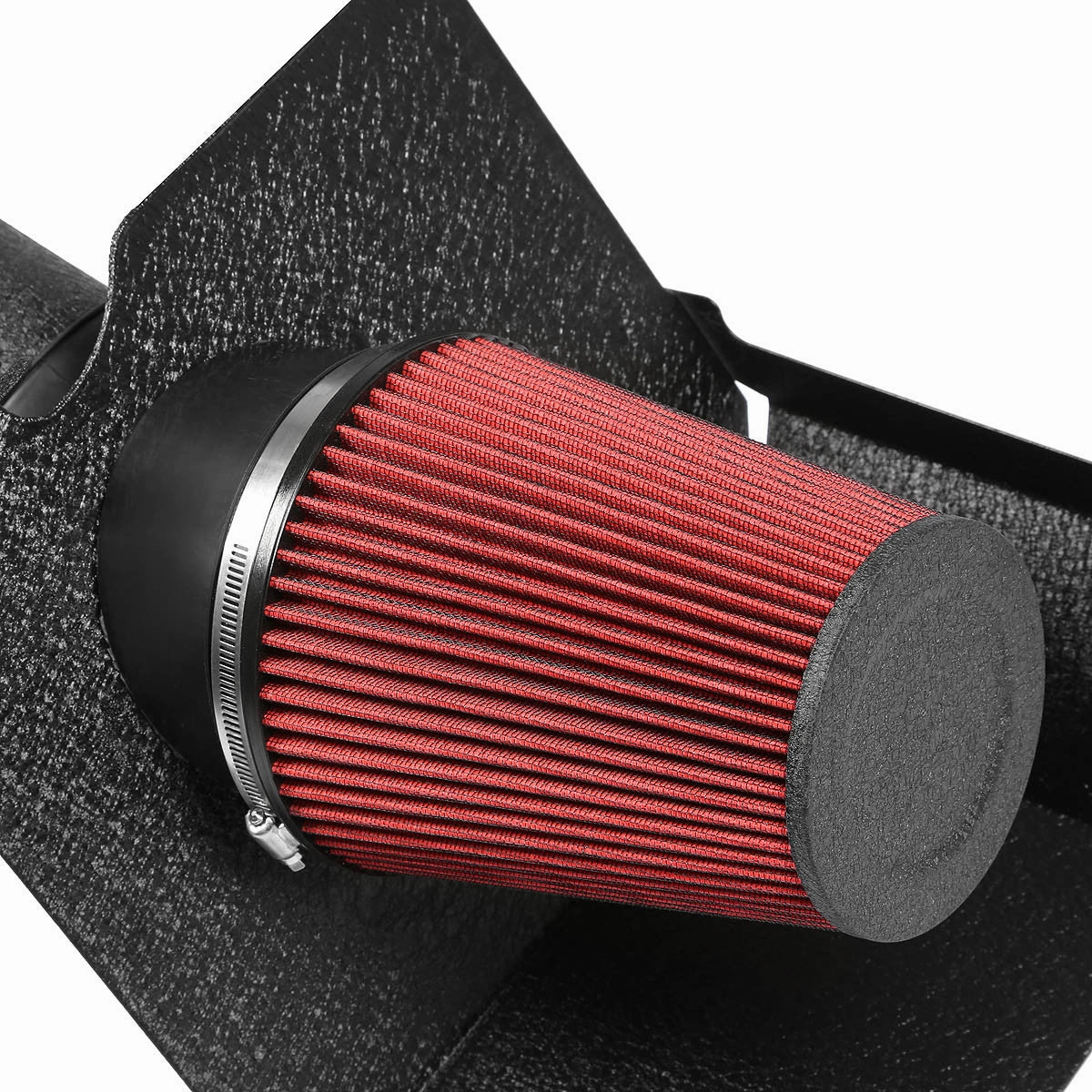 04-05 Chevy Silverado GMC Sierra 6.6L Diesel Black Cold Air Intake w/Heat Shield Filter