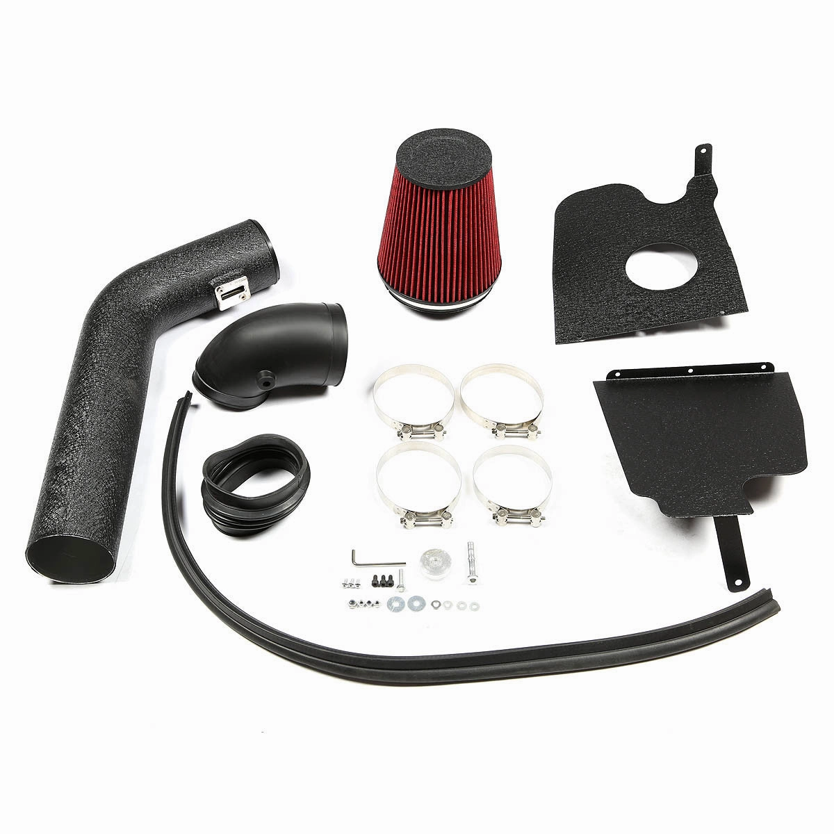 04-08 Ford F150 5.4L V8 Black Cold Air Intake w/Heat Shield Cone Filter