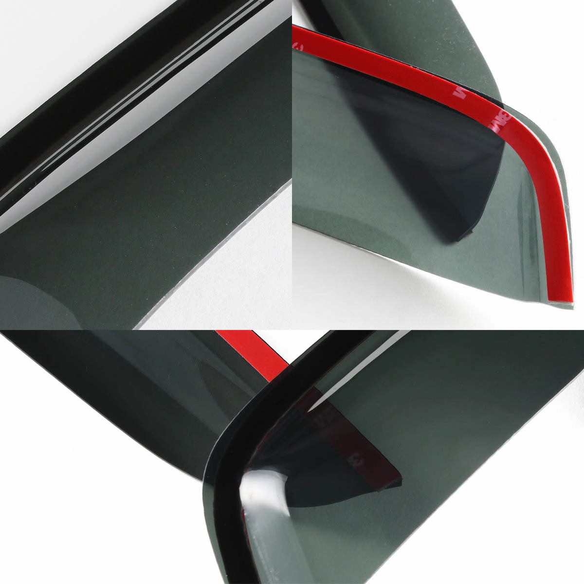 04-08 Ford F150 Regular Cab Front Tape-On Wind Deflectors Window Visors