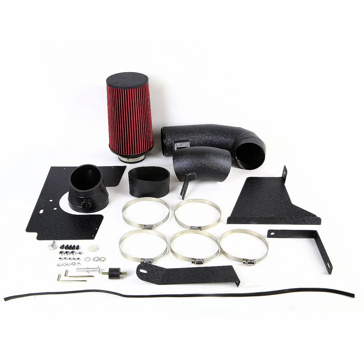 05-09 Ford Mustang 4.6L V8 Aluminum Cold Air Intake Kit w/Heat Shield Filter - Black
