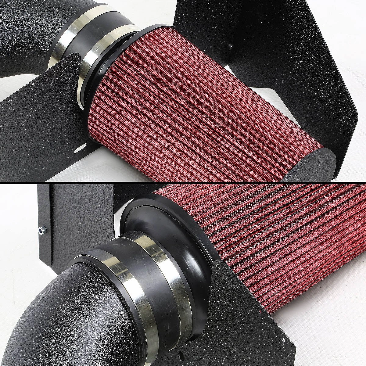 05-09 Ford Mustang 4.6L V8 Aluminum Cold Air Intake Kit w/Heat Shield Filter - Black