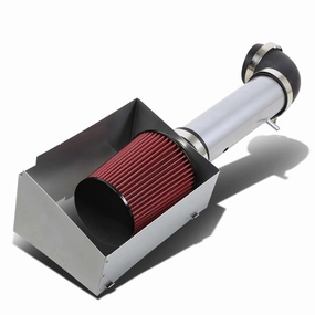 06-10 Jeep Grand Cherokee 6.1L V8 Aluminum Cold Air Intake w/Heat Shield Cone Filter