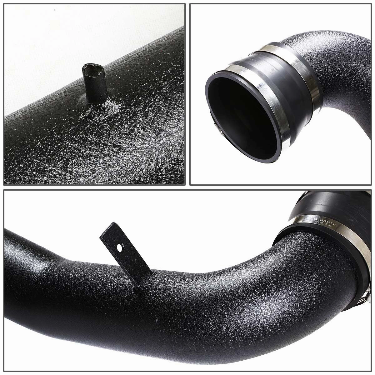 07-08 Chevy Silverado GMC Sierra Yukon Aluminum Cold Air Intake w/Heat Shield Filter - Black