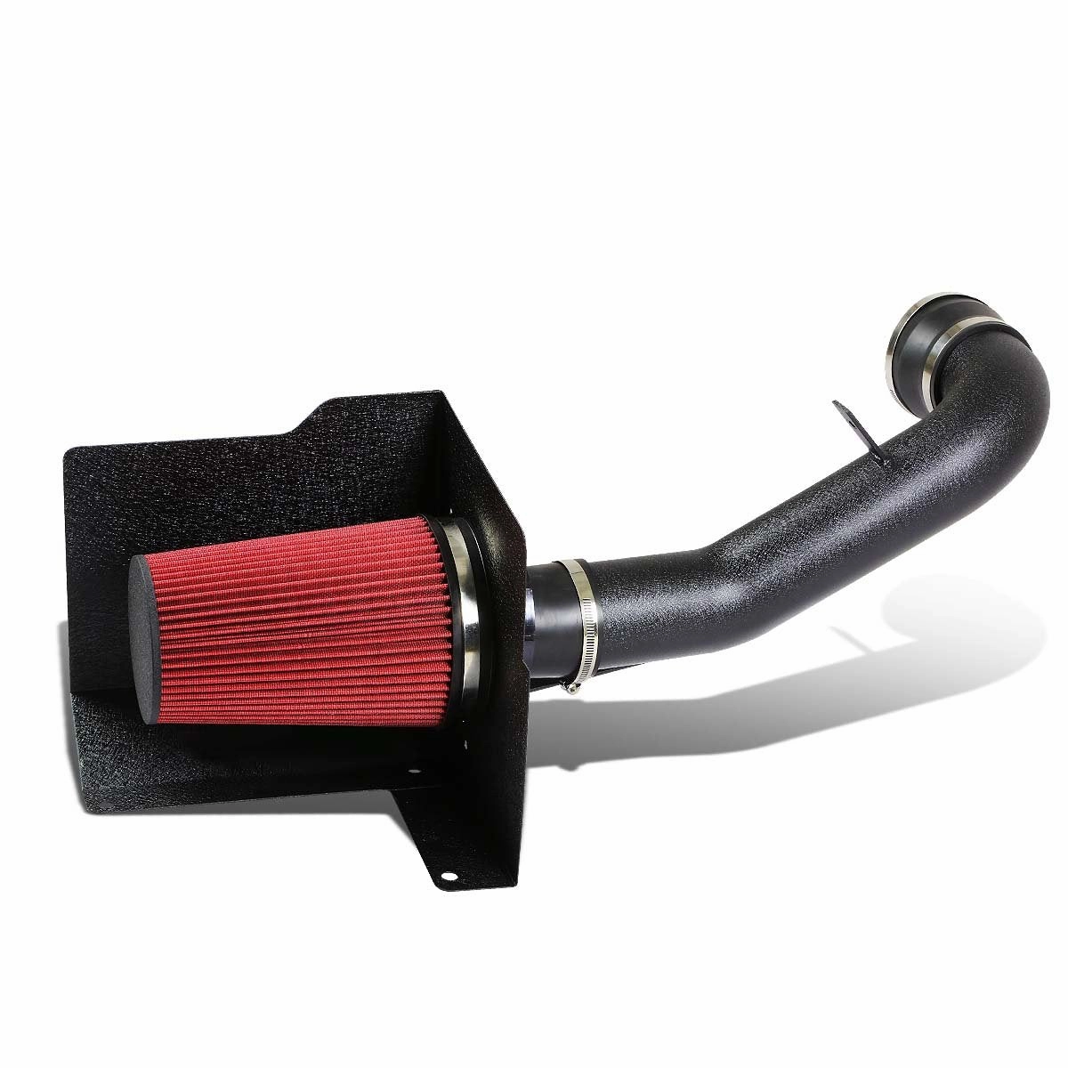 07-08 Chevy Silverado GMC Sierra Yukon Aluminum Cold Air Intake w/Heat Shield Filter - Black