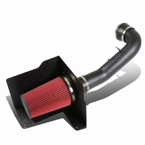 07-08 Chevy Silverado GMC Sierra Yukon Aluminum Cold Air Intake w/Heat Shield Filter - Black