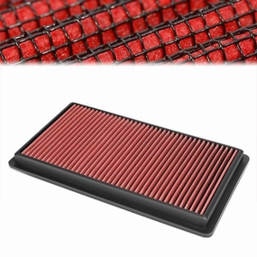 07-15 Lincoln MKZ 09-13 Mazda 6 3.5L 3.7L Drop-in Panel Air Filter - Red