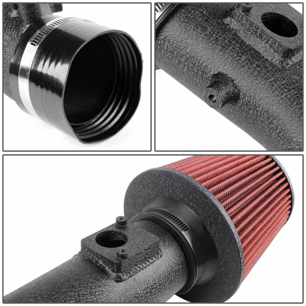 07-16 Toyota Camry Venza V6 Black Cold Air Intake w/Heat Shield Cone Filter