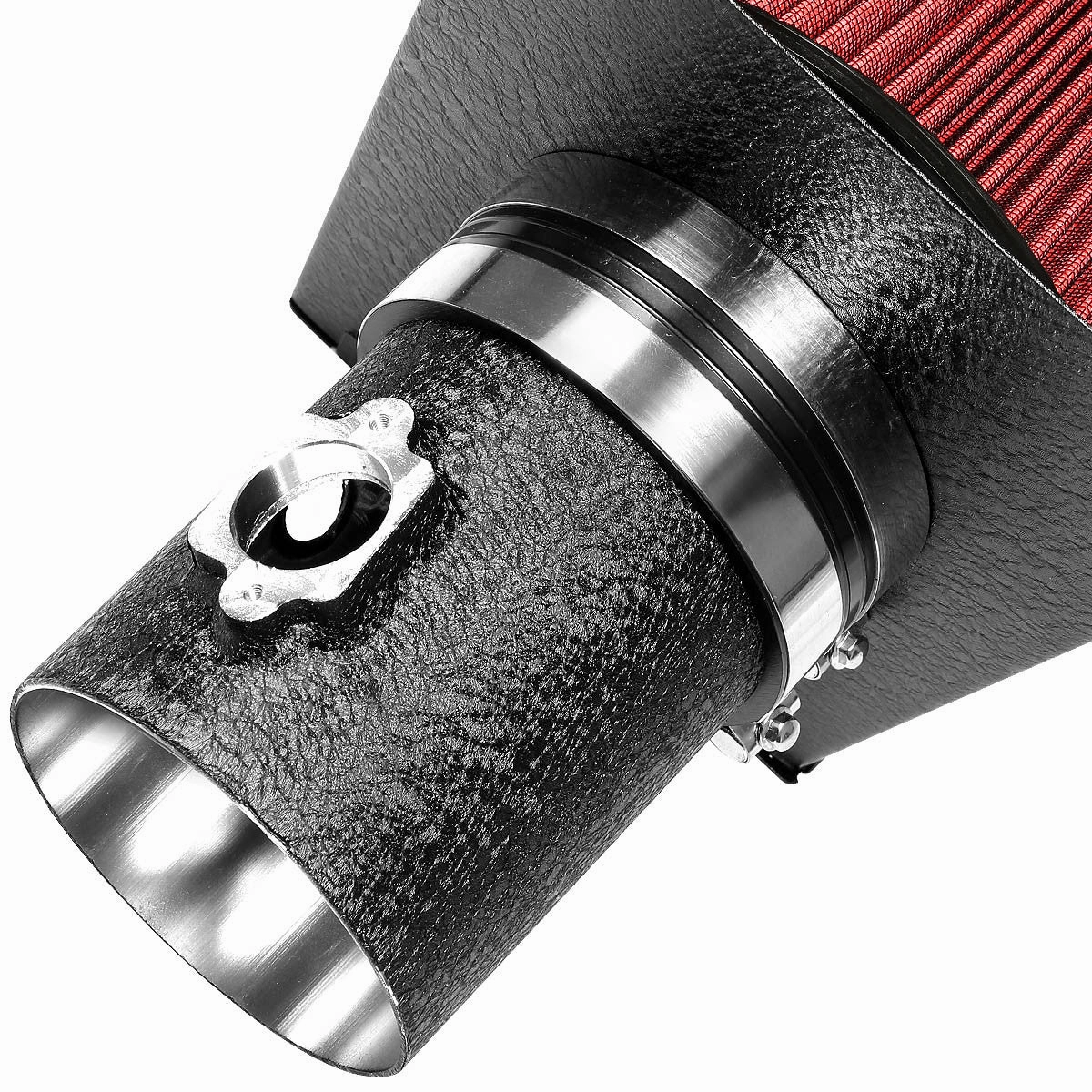 08-10 Ford F250 F350 F450 Super Duty 6.4L V8 Black Cold Air Intake w/Heat Shield Filter