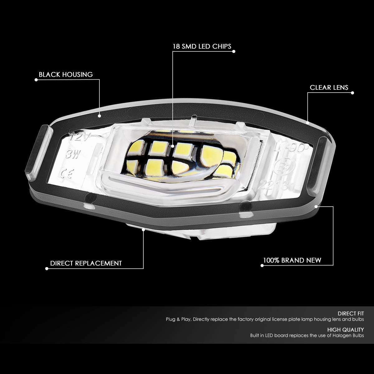 08-17 Honda Accord / 09-14 Acura TSX LED License Plate Lights