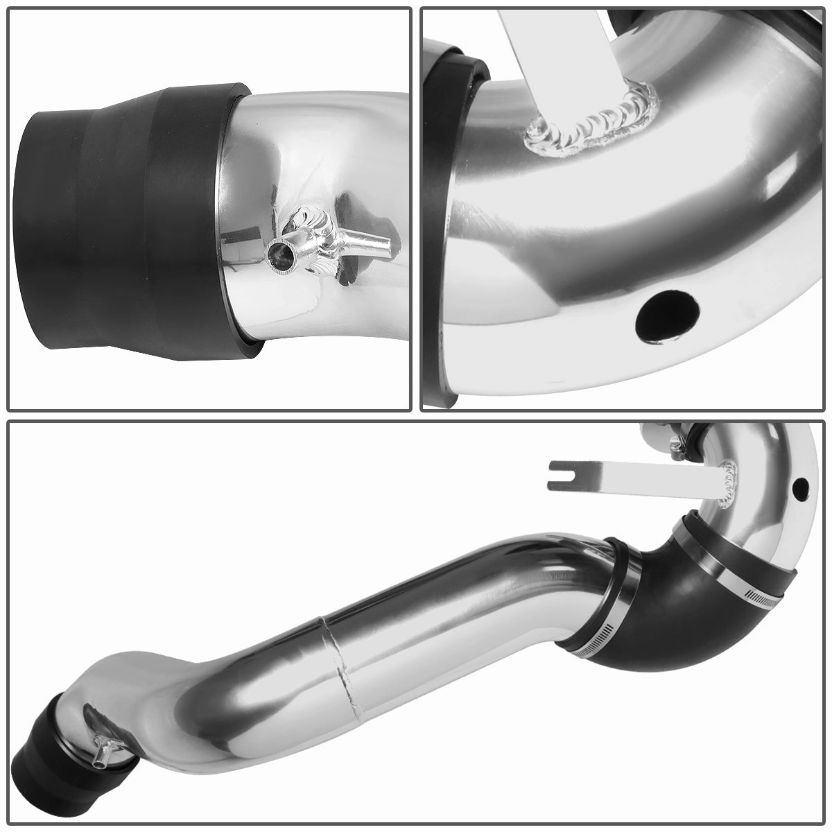 09-10 Dodge Charger Challenger 3.5L 6V Aluminum Cold Air Intake w/Red Cone Filter