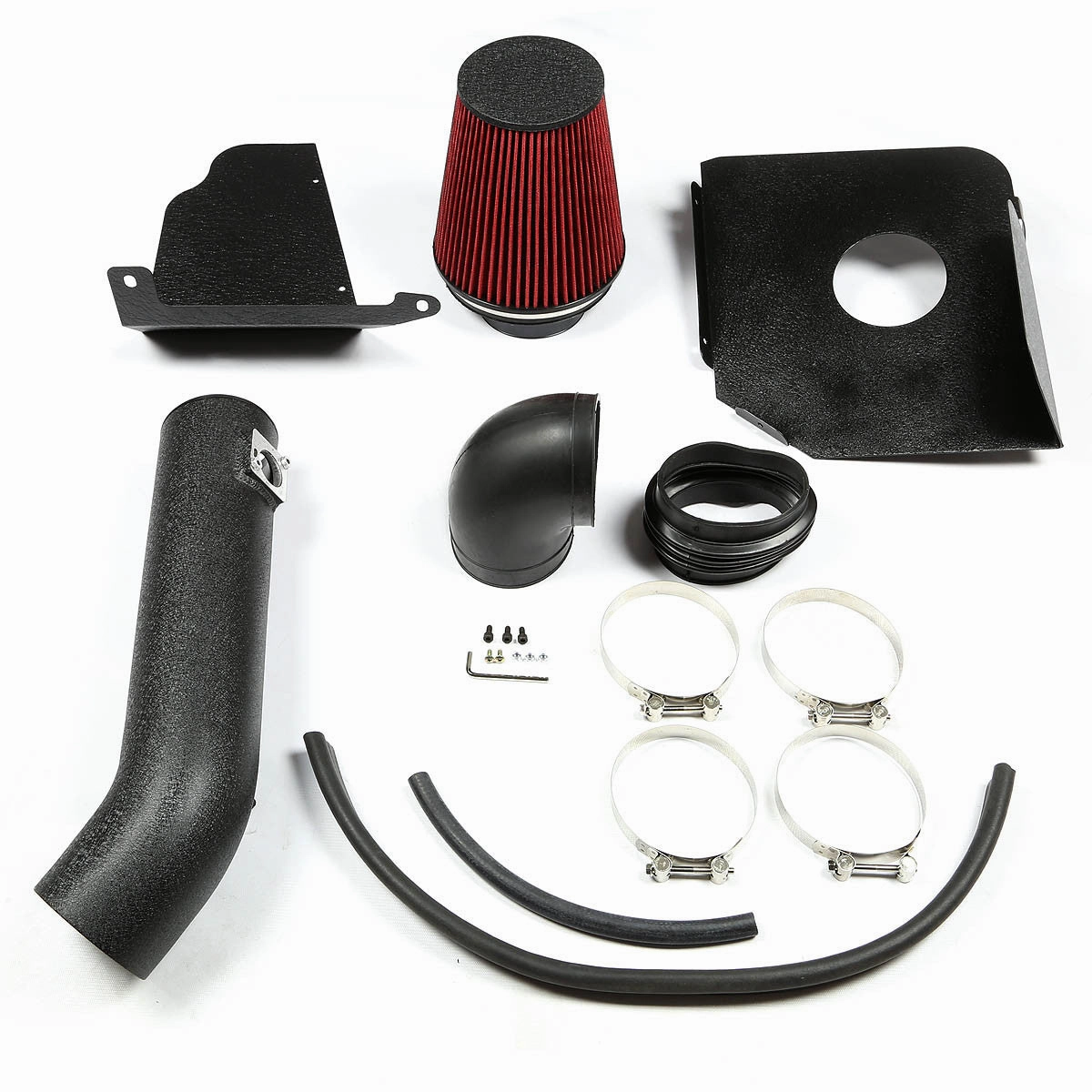 09-14 Chevy Silverado GMC Sierra 4.8L-6.2L Black Cold Air Intake w/Heat Shield Filter