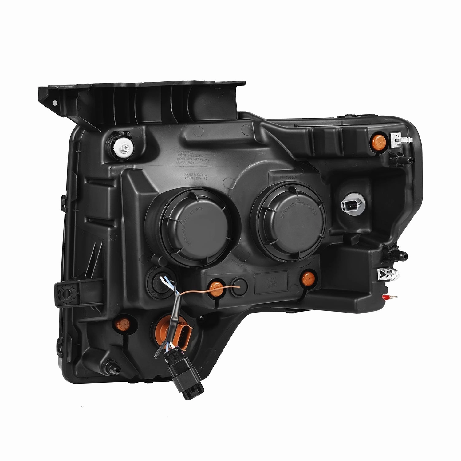 09-14 Ford F150 MKII PRO-Series Halogen Projector Headlights Alpha-Black