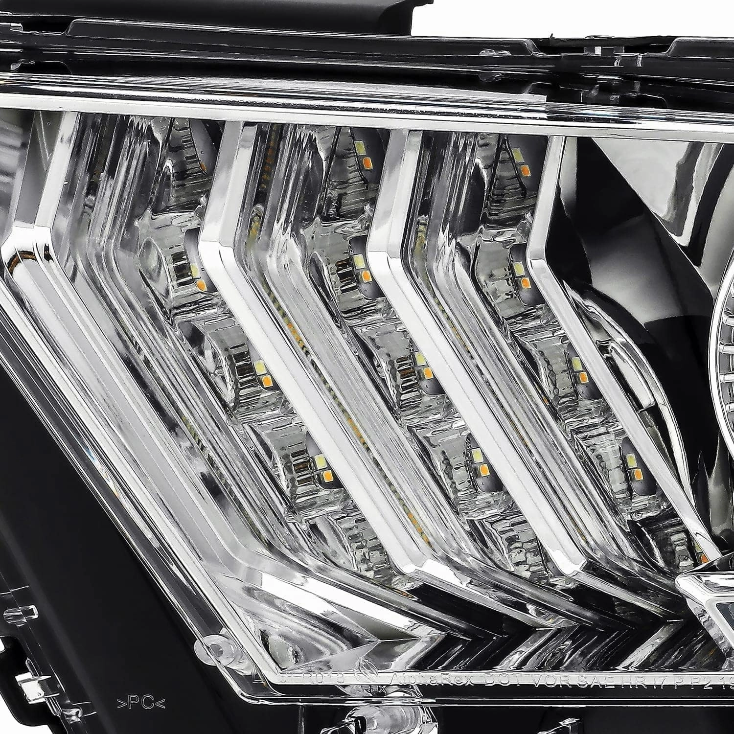 10-12 Ford Mustang PRO-Series Halogen Projector Headlights Chrome