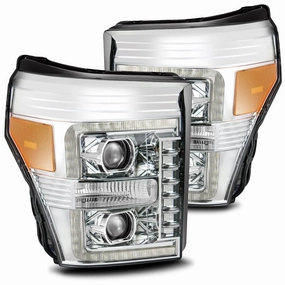 11-16 Ford Super Duty PRO-Series Halogen Projector Headlights Chrome