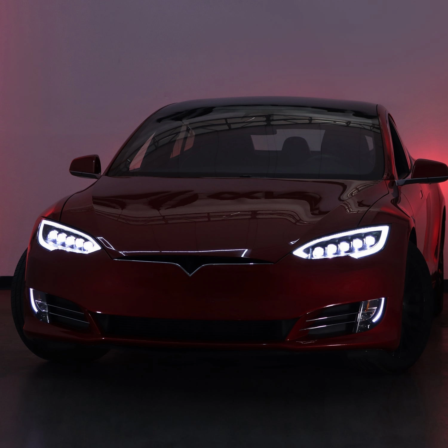 12-21 Tesla Model S NOVA-Series LED Projector Headlights Black