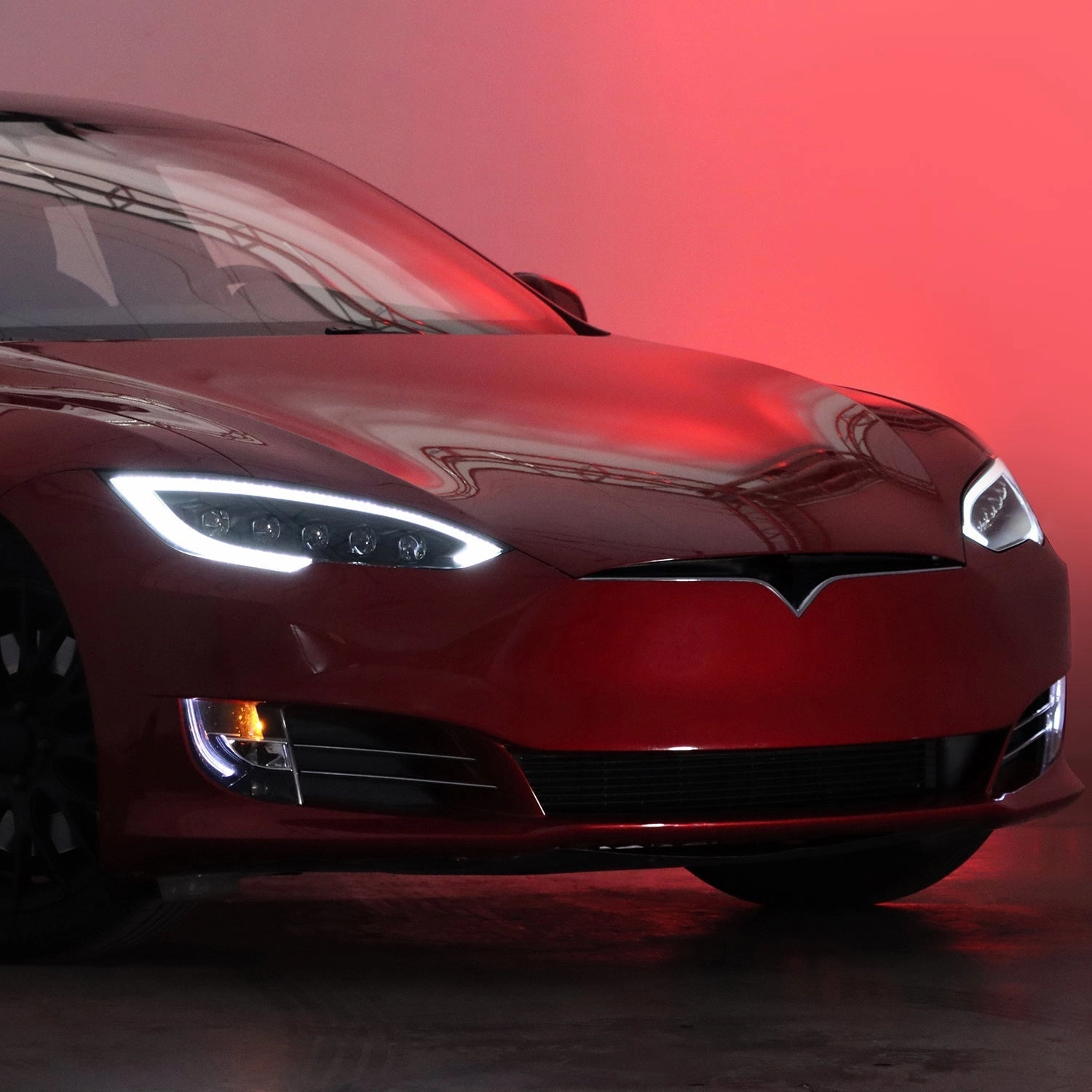 12-21 Tesla Model S NOVA-Series LED Projector Headlights Black