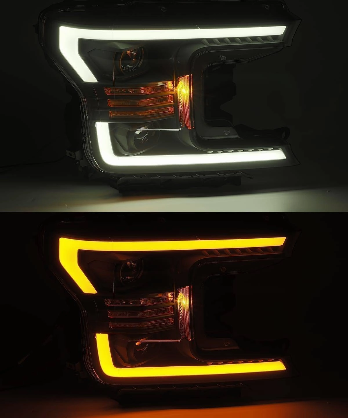 18-20 Ford F150 PRO-Series Halogen Projector Headlights Black