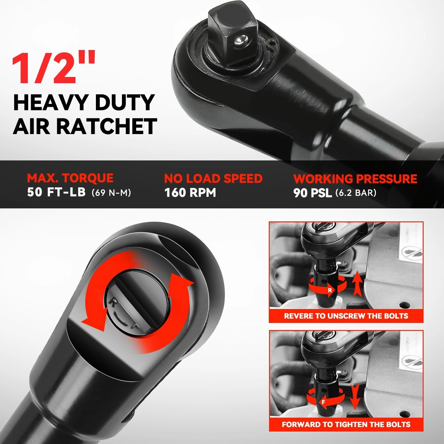 1/2 in. Air Impact & Ratchet Wrench Set (17 Pcs)