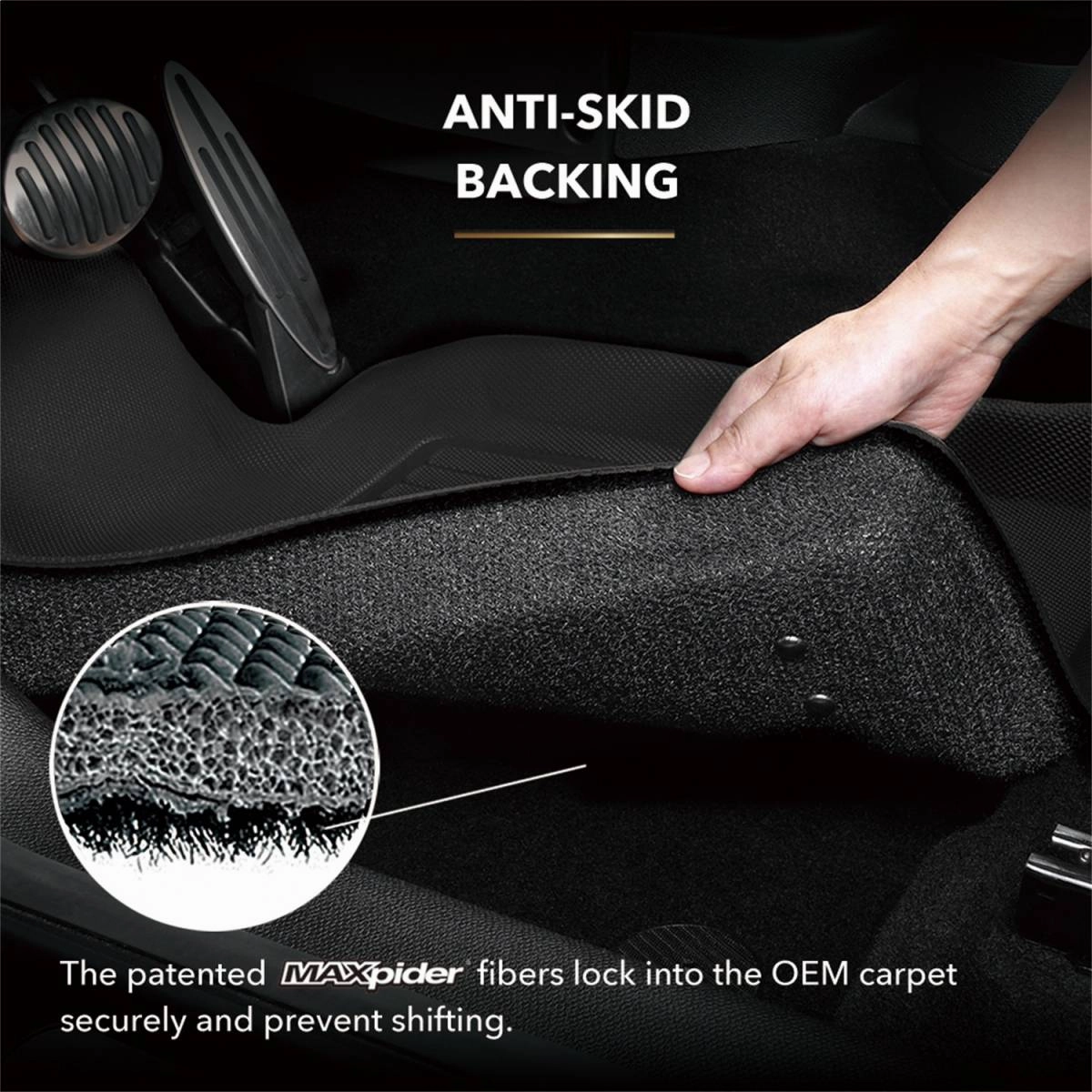 3D MAXpider Floor Mats Genesis G70 RWD (19-23) All-Weather Kagu Series Black - Front or Second Row