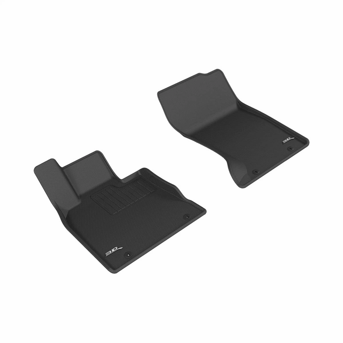 3D MAXpider Floor Mats Genesis G90 AWD (17-22) All-Weather Kagu Series Black - Front or Second Row