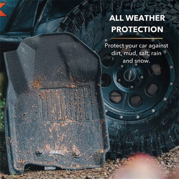 3D MAXpider Floor Mats GMC Yukon / Yukon XL (21-24) All-Weather Kagu Series - Front /  Second / Third Row