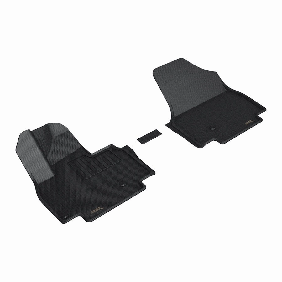 3D MAXpider Floor Mats Kia EV9 6 Seat (2024) All-Weather Kagu Series Black - Front / Second / Third  Row