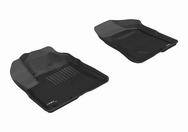 3D MAXpider Floor Mats Kia Sorento 7 Seater (11-13) All-Weather Kagu Series Black - Front / Second / Third Row