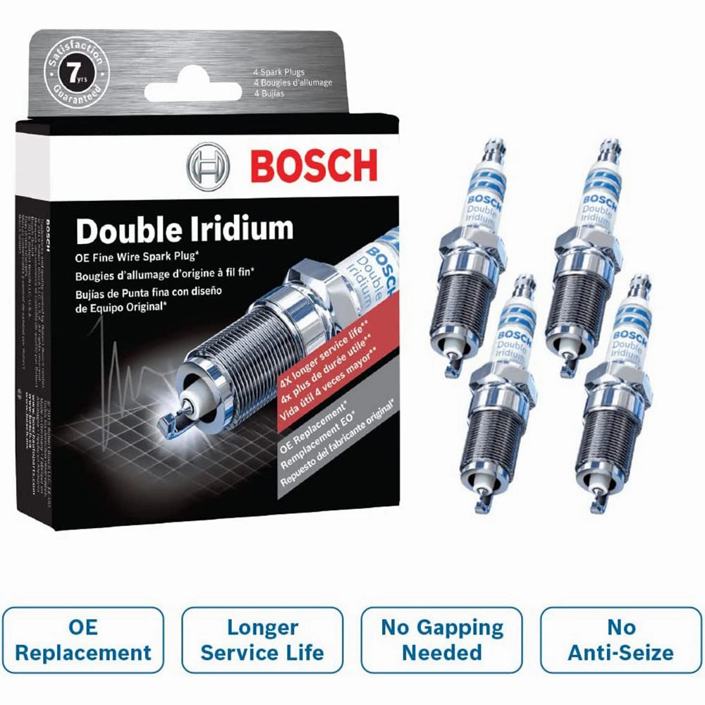 Bosch 96328 Double Iridium Pin-to-Pin Spark Plug - Pack of 4