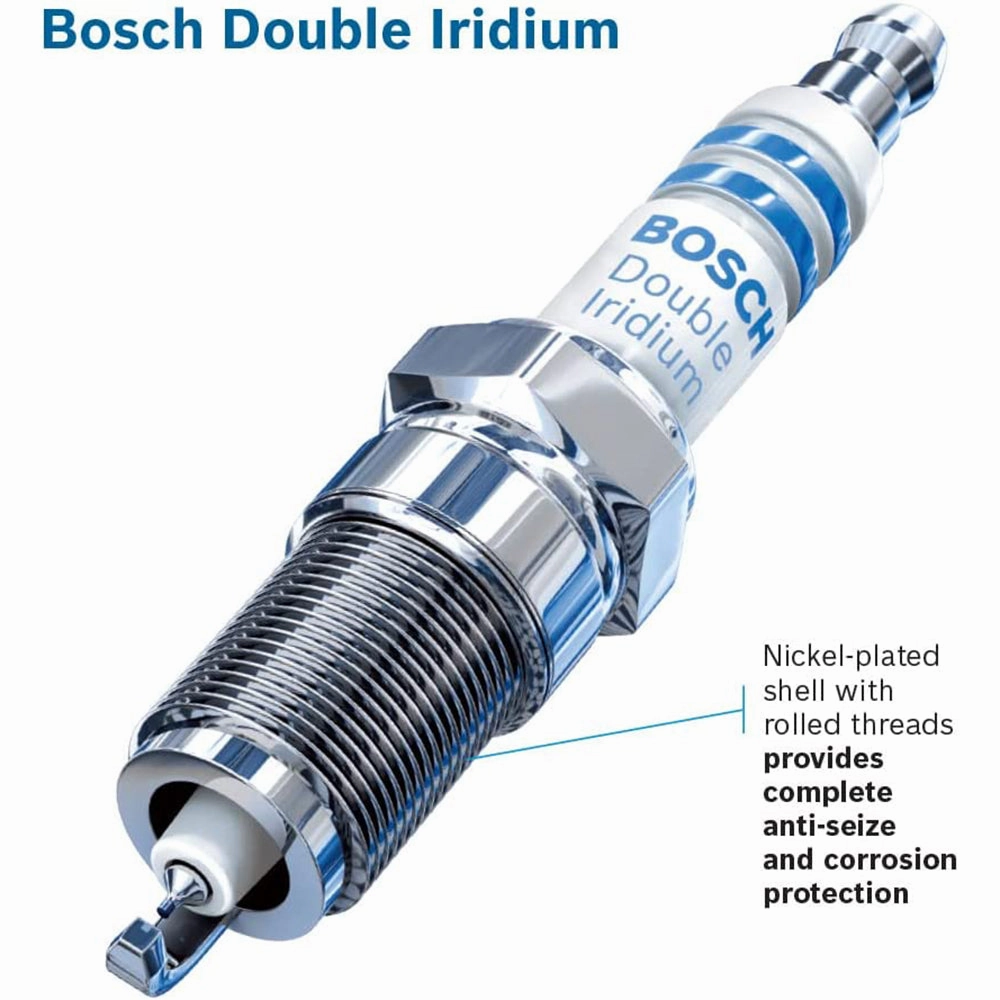 Bosch 96328 Double Iridium Pin-to-Pin Spark Plug - Pack of 4