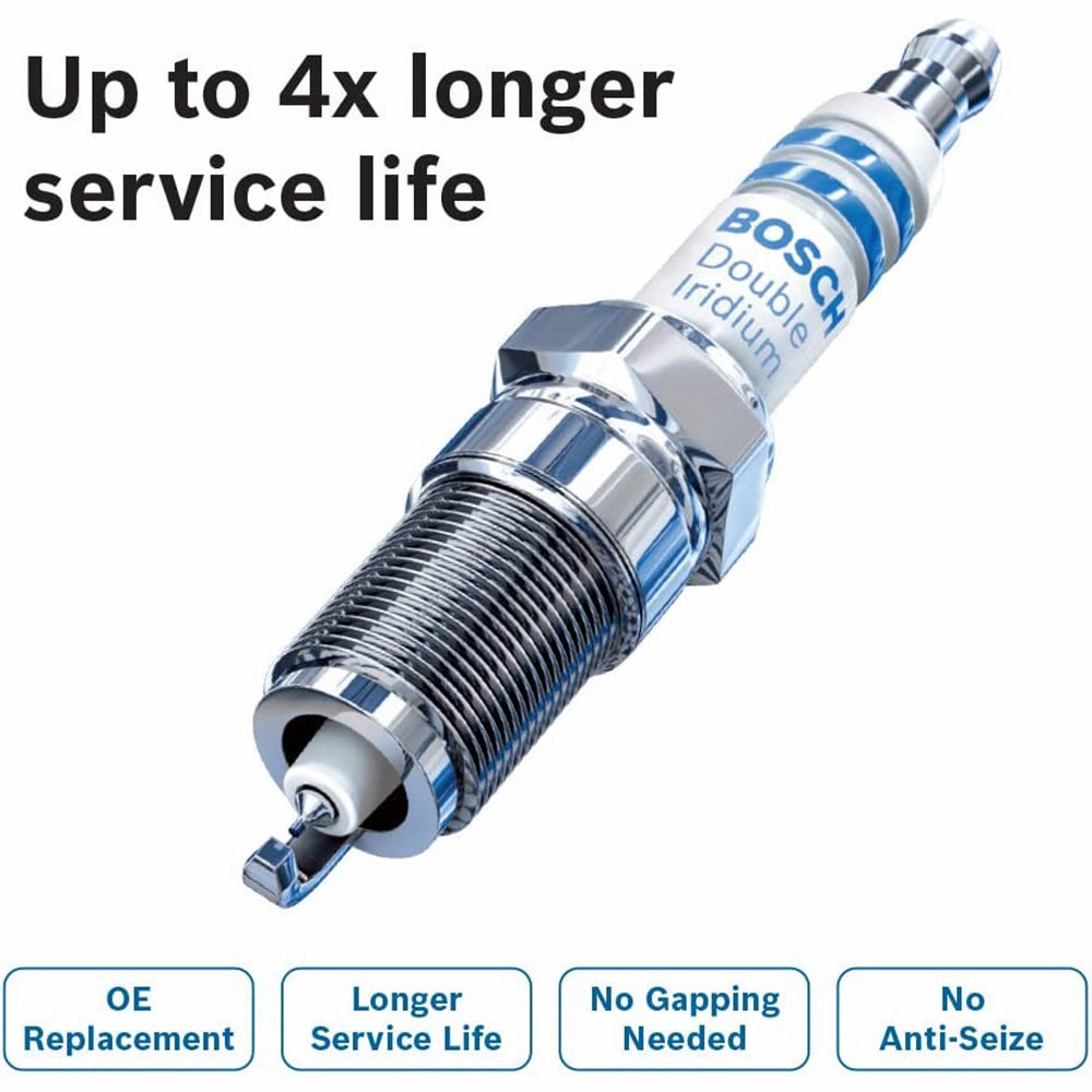 Bosch 96328 Double Iridium Pin-to-Pin Spark Plug - Pack of 4