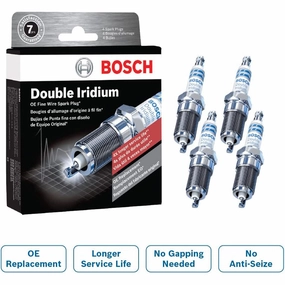 Bosch 9652 OE Fine Wire Double Iridium Spark Plug - Pack of 4