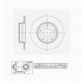 C30293 Pro Series OE  Brake Rotor - Rear