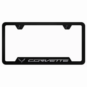 Corvette C7 Cut-Out Frame - Laser Etched Black