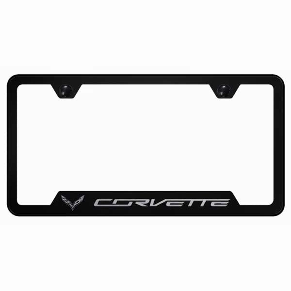 Corvette C7 Cut-Out Frame - Laser Etched Black