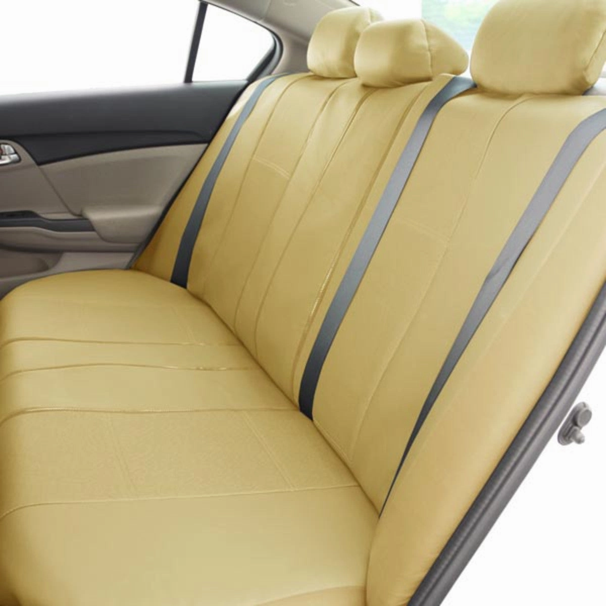 Deluxe Leatherette Seat Covers - Rear Beige