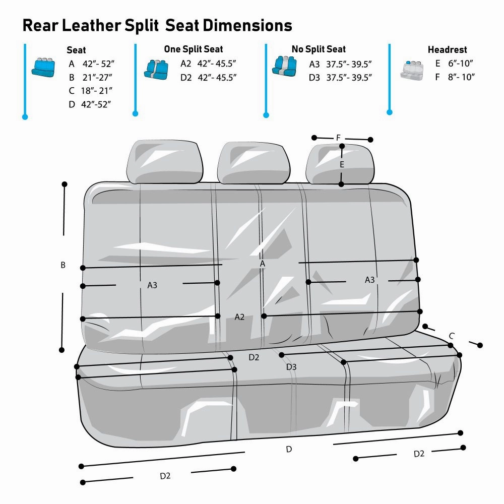 Deluxe Leatherette Seat Covers - Rear Black