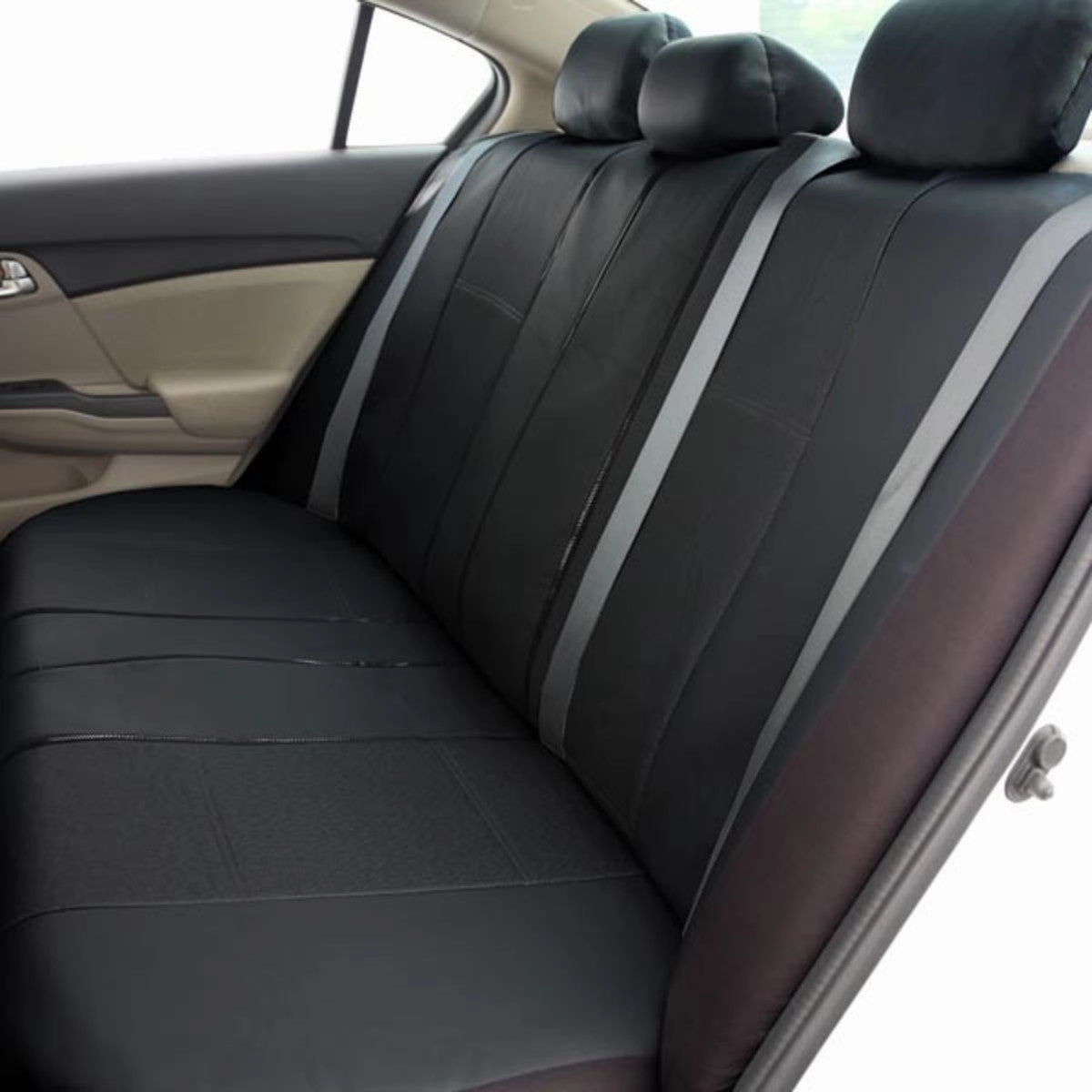 Deluxe Leatherette Seat Covers - Rear Black