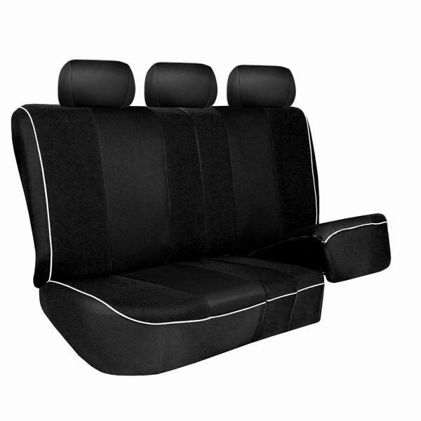 Edgy Piping Seat Covers - Full Set Black