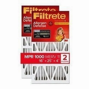 Filtrete Nadp03-2Pk-1E High Performance Air Filter 1000 MPR NADP01-2PK-1E, 16 in x 25 in x 4 in (40.6 cm x 63.5 cm x 10.1 cm)